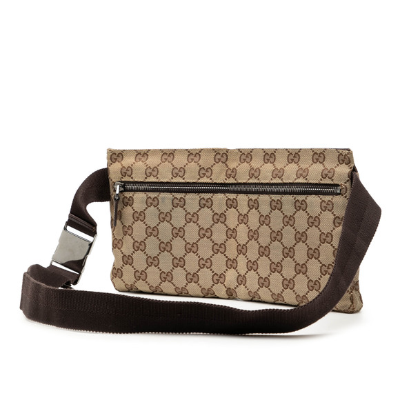 Pre-Loved Gucci GG Canvas Double Pocket Belt Bag - Picture 2 of 7